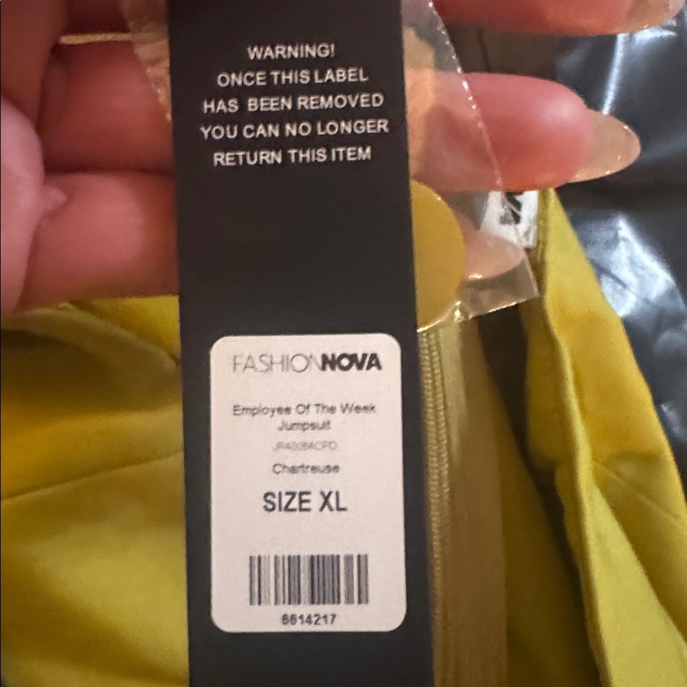 Fashion Nova Yellow Jumpsuit with Button Accents - Picture 2 of 4